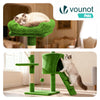 Arbre a chat 112cm multi niveaux Griffoir et niche Vert - vounat.shop