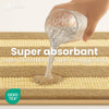 Lot de 2 Tapis de Bain Antidérapant chenille microfibre 60x90cm beige - vounat.shop