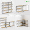 Lot de 2 etageres de rangement renforcees charge extra lourde 5 niveaux 180x90x40cm - vounat.shop