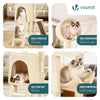 Arbre a chat 155cm multi niveaux Griffoir et niche Beige - vounat.shop