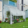 Serre de jardin hivernage murale adossee avec bache PE 300x100x180cm blanc - vounat.shop