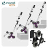 Chariot de courses pliable monte escalier aluminium avec sac isotherme noir - vounat.shop