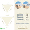 Voile d'ombrage Triangle en Polyester Imperméable avec Kit de Montage 5x5x5m Beige - vounat.shop