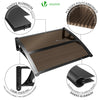 Auvent de porte marquise 100x80 cm transparent en Polycarbonate anti UV Marron - vounat.shop