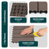 Lot de 16 dalles clipsables exterieures 30x30cm en Composite WPC Marron - vounat.shop