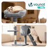 Arbre a chat 112cm multi niveaux Griffoir et niche Gris - vounat.shop