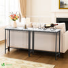 Console table style industriel en metal et MDF 75x24x75 cm Blanc - vounat.shop