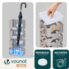 Porte-parapluies Metal avec bac de recuperation eau et 4 Crochets Motif Hexagonal 15.5 x 15.5 x 43.5 cm beige - vounat.shop