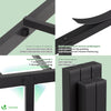 Cadre de lit metal avec fixation sommier et hauteur 36cm 90x190cm noir - vounat.shop