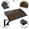 Auvent de porte marquise 120x80 cm transparent en Polycarbonate anti UV Marron - vounat.shop