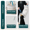 Panier a linge 3 compartiments et sacs amovibles auto ajustant avec couvercle 170L Beige - vounat.shop