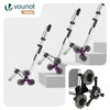 Chariot de courses pliable monte escalier aluminium avec sac isotherme gris - vounat.shop