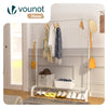 Portant a Vetements avec etagere Chaussures 8 Crochets Lateraux 110x41x147cm metal Blanc - vounat.shop