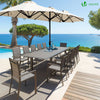 Parasol Jardin Double Aluminium 150 x 300 cm beige - vounat.shop