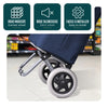 Chariot de courses 2 roues pliable 59L bleu marine - vounat.shop