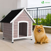 Niche pour Chien Extérieure en Bois 72x65x83cm gris - vounat.shop