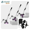 Chariot de courses pliable monte escalier aluminium noir - vounat.shop