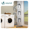 Sechoir a linge etendoir 4 niveaux 126x63x170cm gris-blanc - vounat.shop