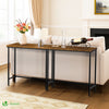 Console table style industriel en metal et MDF 75x24x75 cm Marron - vounat.shop