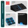Lot de 2 Rampes de Trottoir en Polypropylene 25x27x13 cm Noir - vounat.shop