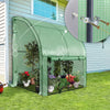 Serre de jardin hivernage murale adossee avec bache PE 300x100x180cm vert - vounat.shop