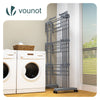 Sechoir a linge etendoir extensible 4 Niveaux 190x64x170cm gris - vounat.shop