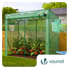 Serre de jardin Serre tomates avec porte et fenetres moustiquaire bache PE renforcee 135g/m2 200x77x170cm Vert - vounat.shop