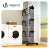 Sechoir a linge etendoir extensible 4 Niveaux 190x64x170cm noir-gris - vounat.shop