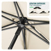 Parasol de jardin inclinable avec aeration et sac bandouliere 270cm beige - vounat.shop