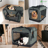 Sac transport pliable chien chat caisse cage portable 70x52x52cm gris - vounat.shop