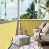 Canisse PVC brise vue ultra renforce avec attaches de fixation 90x500cm beige - vounat.shop