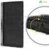 Cage pour chien pliable avec 2 portes verrouillable plateau amovible 122x75x81cm - vounat.shop