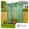 Serre de jardin Serre tomates avec grande porte enroulable bache PE renforcee 135g/m2 100x50x150cm Vert - vounat.shop