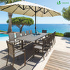 Parasol Jardin Double Aluminium 270 x 460 cm beige - vounat.shop