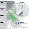 Meuble de salle de bain rangement 4 tiroirs 1 porte 82x55x30cm blanc - vounat.shop