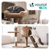 Arbre a chat 112cm multi niveaux Griffoir et niche Marron - vounat.shop