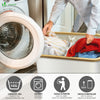 Panier a linge pliable 145L avec sac intérieur cadre bambou et couvercle beige - vounat.shop