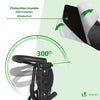 Lot de 4 supports de velo mural avec coussinets de protection noir - vounat.shop