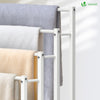 Porte serviettes sur pied autoportant 4 niveaux blanc - vounat.shop