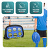 Lot de 2 buts de football 4 en 1 pliable pop up avec cibles 120x80x80cm noir - vounat.shop