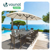 Parasol Jardin Double Aluminium 270 x 460 cm beige - vounat.shop
