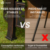 Brasero exterieur en metal avec grille, pare-etincelles tisonnier diametre 81cm noir - vounat.shop