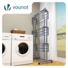 Sechoir a linge etendoir 4 niveaux 126x63x170cm gris - vounat.shop