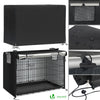 Cage pour chien pliable avec 2 portes verrouillable plateau amovible et housse de protection 107x70x78cm - vounat.shop