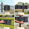 Brise vue occultant PVC 450g/m2 19cm x 140m Noir - vounat.shop