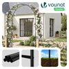 Lot de 4 Arche de jardin pour plantes grimpantes 140x37x240cm en metal Noir - vounat.shop