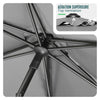 Parasol de jardin inclinable avec aeration et sac bandouliere 270cm gris - vounat.shop