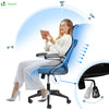 Fauteuil de Bureau Ergonomique pivotant avec appui tête et dossier toile respirant Gris - vounat.shop