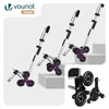 Chariot de courses pliable monte escalier aluminium noir - vounat.shop