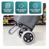 Chariot de courses 2 roues pliable 59L gris - vounat.shop